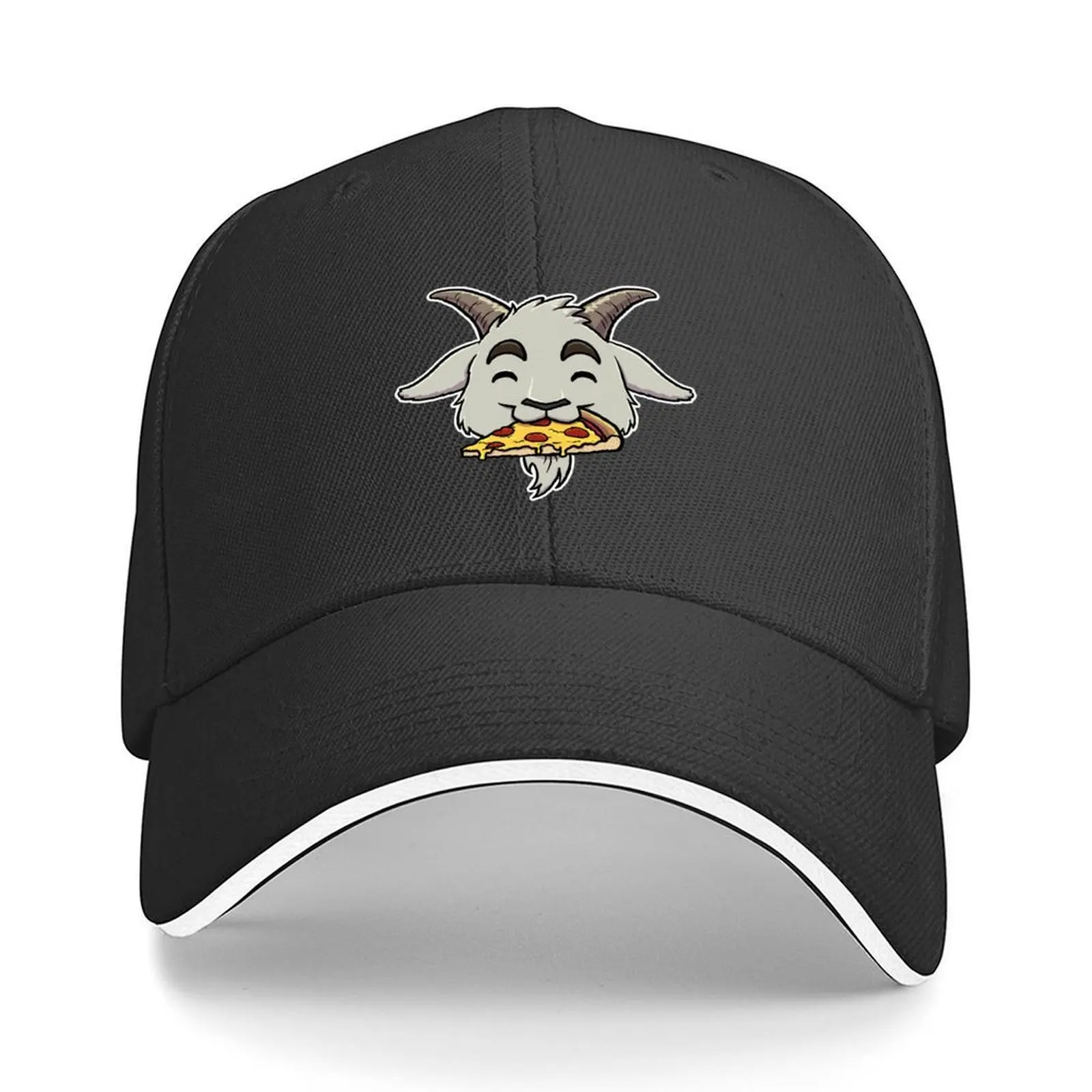 

Goat eating a pepperoni pizza Baseball Cap Snap Back Hat custom Hat Male hat Kids For Women 2025 Men's