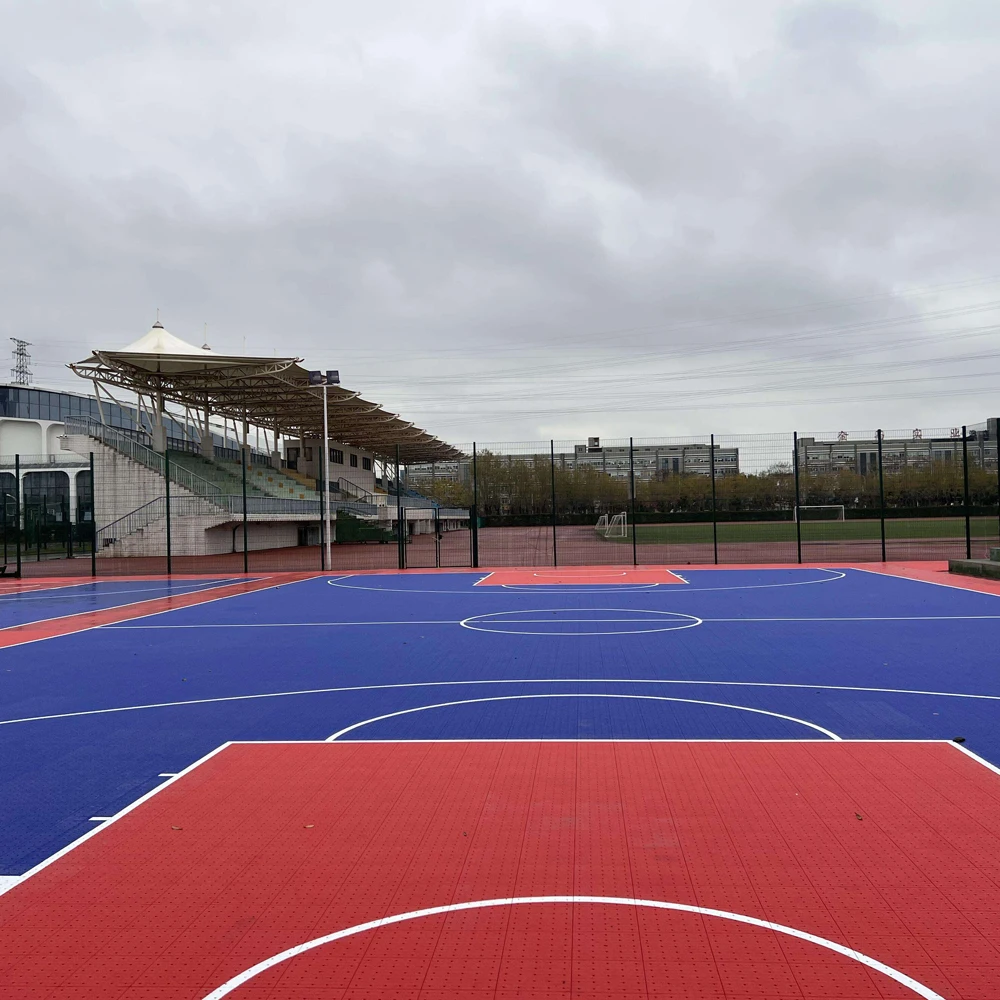 

Beable Interlocking Sports Flooring Tiles For Outdoor Indoor Multi Sport Customized Basketball Game Court With White Lines