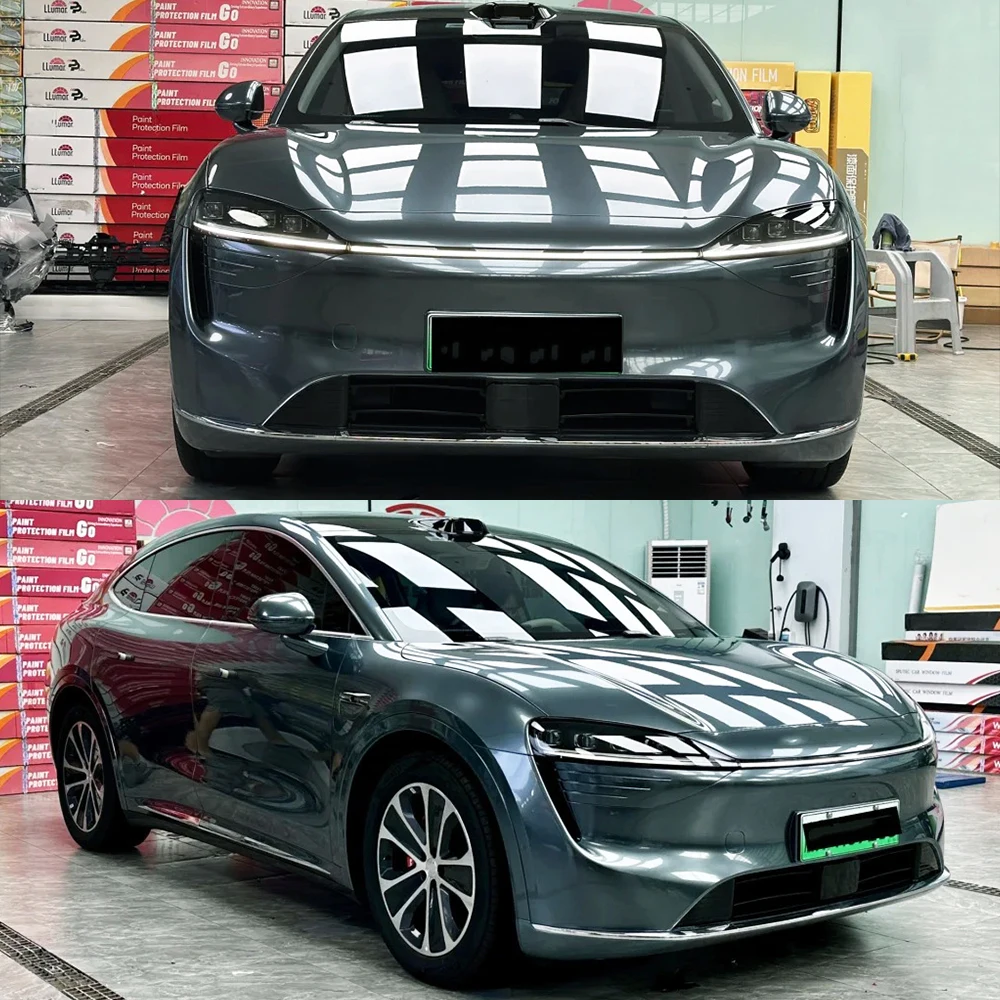 Daytona Grey Metallice Vinyl Wrap For Car Auto Body Color Change Film PET Bubble Free Stickers Decals Auto Exterior Interior - view 3