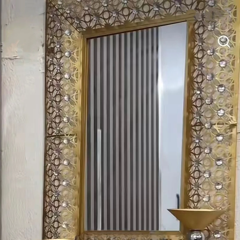 

90X60CM 60CM современный стиль креативная мода индивидуальное украшение стены зеркало спальня крыльцо сетка для ванной комнаты магазин знаменитостей
