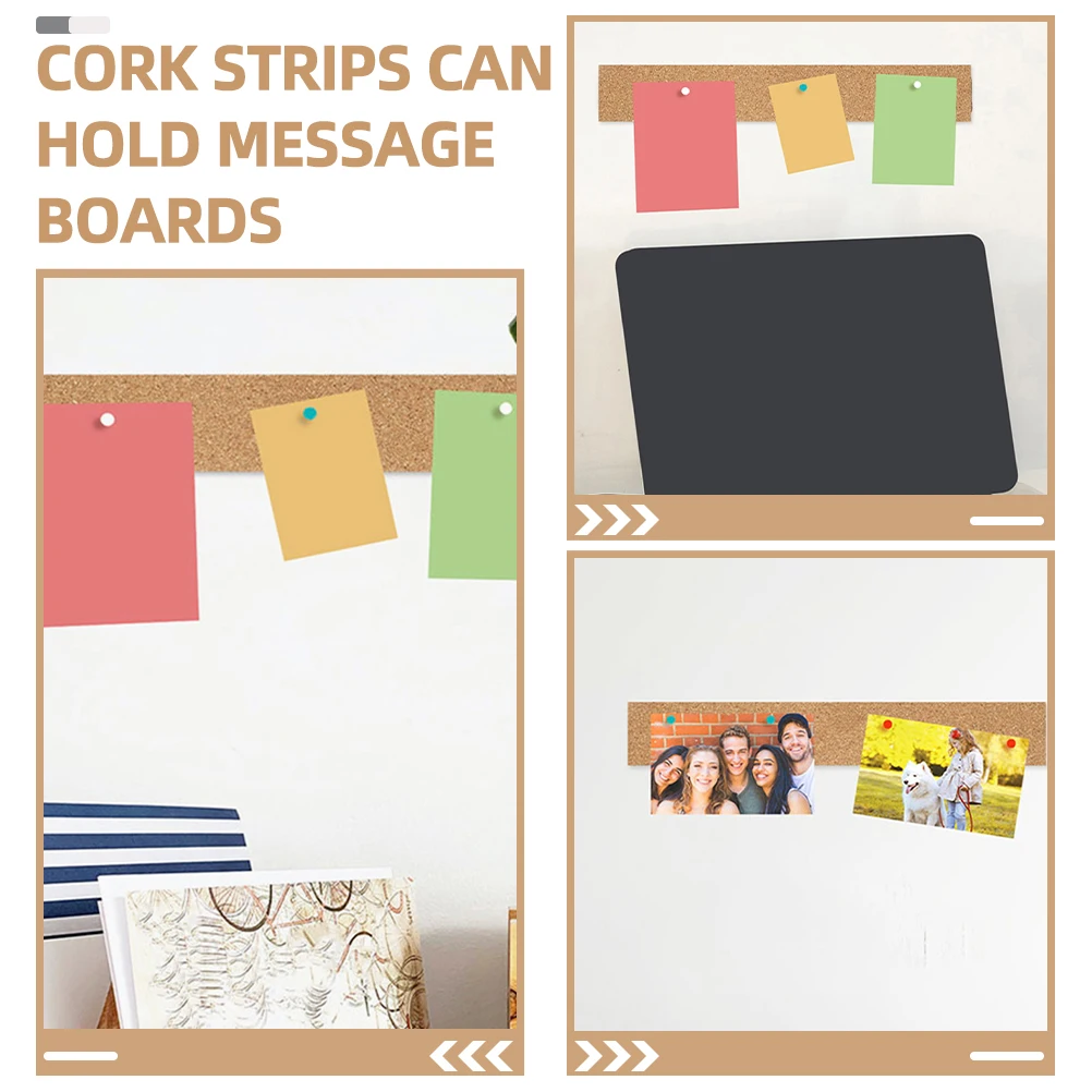 

6pcs Self-adhesive Cork Boards Strip 30cmx5cmx6mm Wall Sticker for Office Bulletin Board Memo Photo Display Frameless Cork