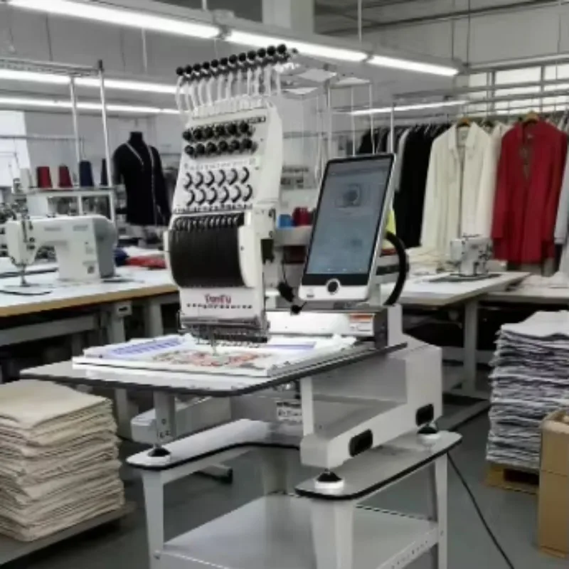 Great Value JY-1201: Pro 12 Needles Embroidery Machine. Compact Design, Perfect For Home Studios & Business
