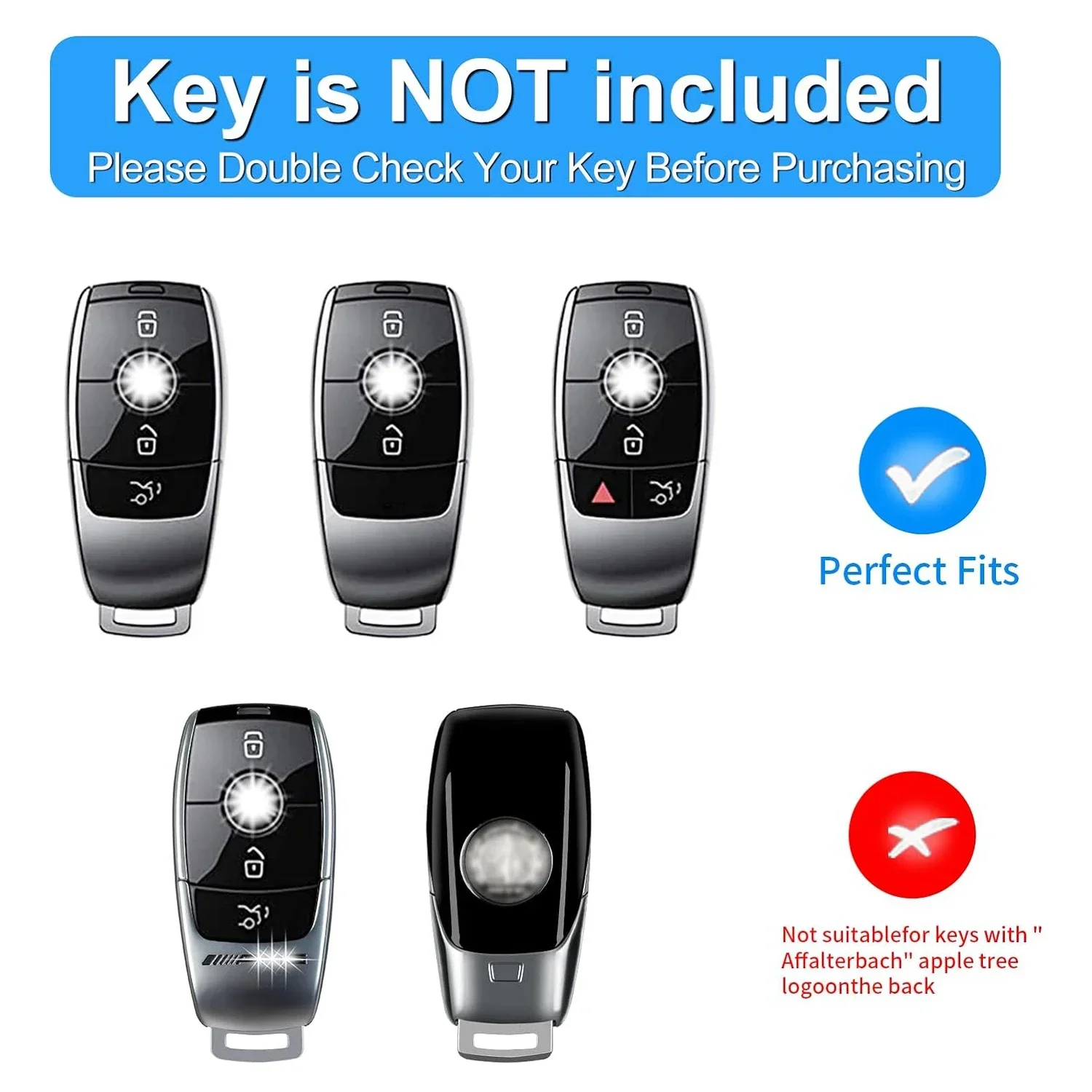 Key Fob สําหรับ Benz คาร์บอนไฟเบอร์ Key Shell สําหรับ Mercedes Benz E Class C300 CLA GLB CLS580 GLE Class C43 GLC300 Series