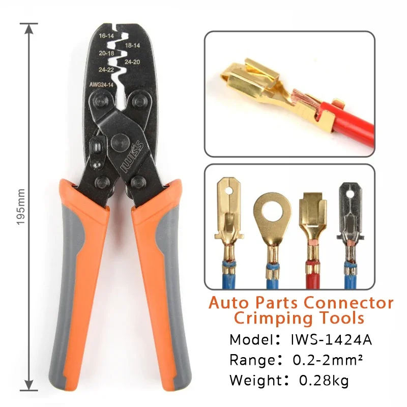 

IWS-1424A crimping Plier for Molex Style DELPHI AMP TYCO Terminals Crimper Automotive Terminal Crimp Wiring Harness Tool