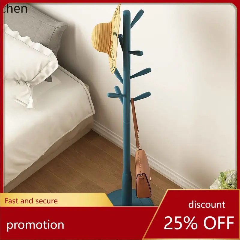 

LXC Floor-standing Clothes Rack for Living Room, Bedroom, Dormitory, Home Use, Vertical Solid Wood Coat Rack