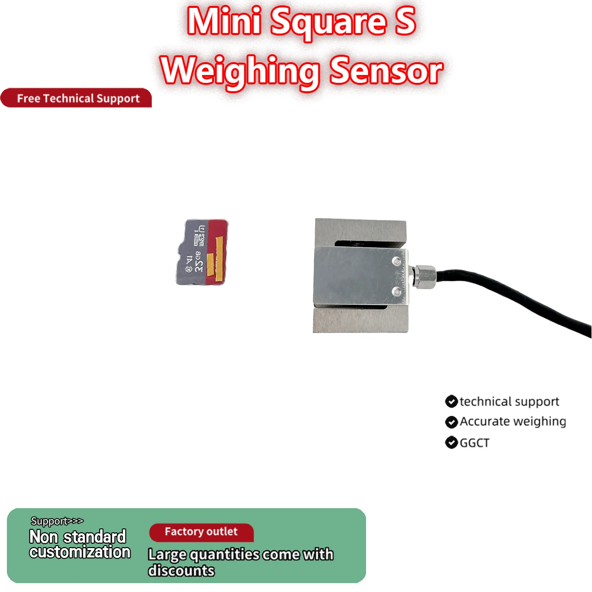 Mini S-Type Load Cell 5kg 10kg 20kg 30kg 50kg High Precision Tension Pressure Sensor Alloy Steel Weighing Sensor M6
