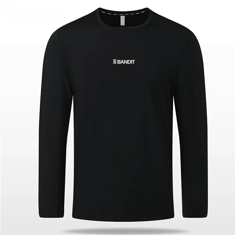 

Bandit Men's Long Sve round Ne T-irt Casual Outdoor Fitn Running Qui Dry Breathable Soft Cotton Autumn Collection