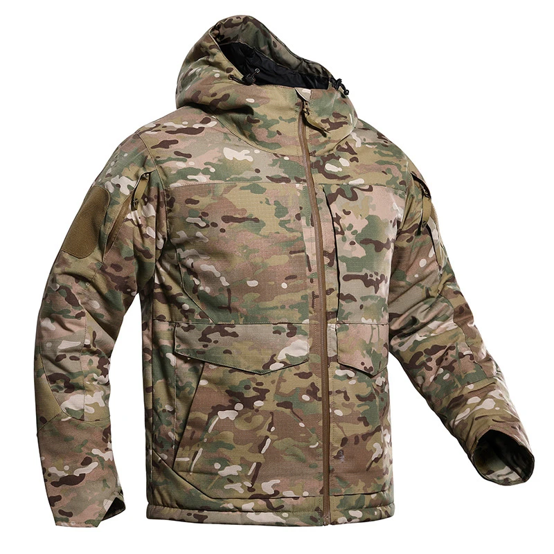 

High Quality Latest Design Outdoor Hunting Windproof Cold Resistance Waterproof Heat Reflective Zipper Men's Jacket