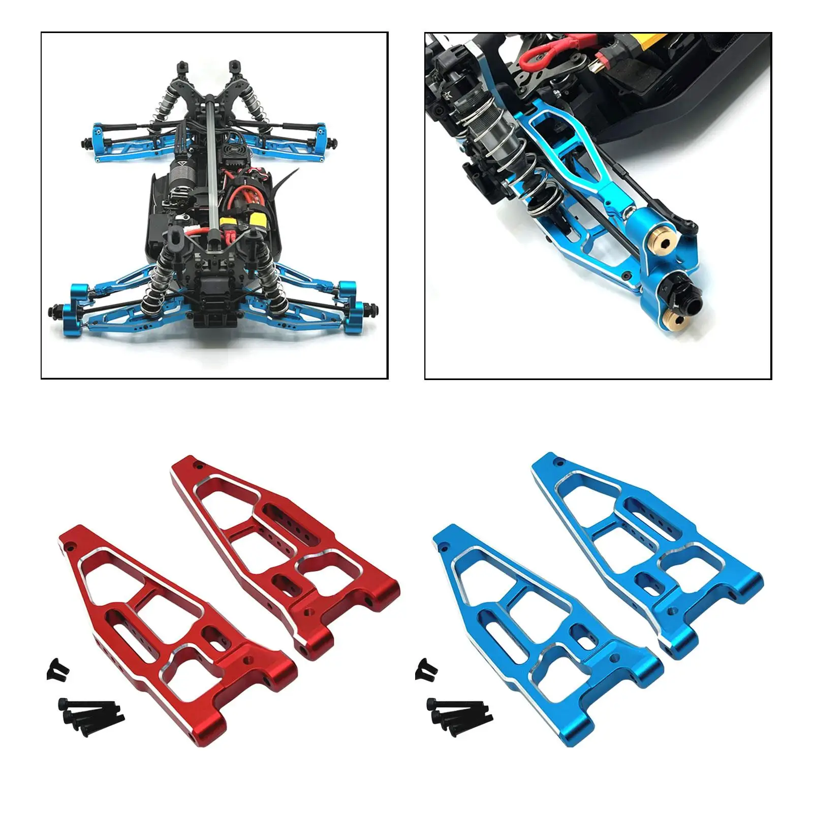 2x 1/8 Scale RC Car Upgrades Part Easy to Install Modification Part with Screws High Performance Replacement Professional Metal