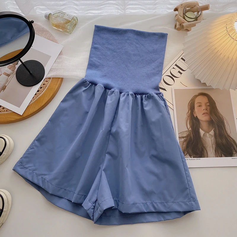 Strapless jumpsuit women\'s spring 2022 new Korean fashion slim Jumpsuit high waist wide leg shorts trend Rompers&Playsuits