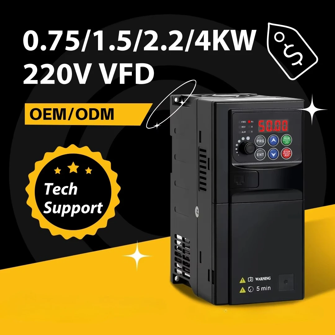 Variable Frequency Economical Frequency Converter 220V 0.75KW 1.5KW 2.2KW Water Pump Motor Speed Control Variable Frequency Cont
