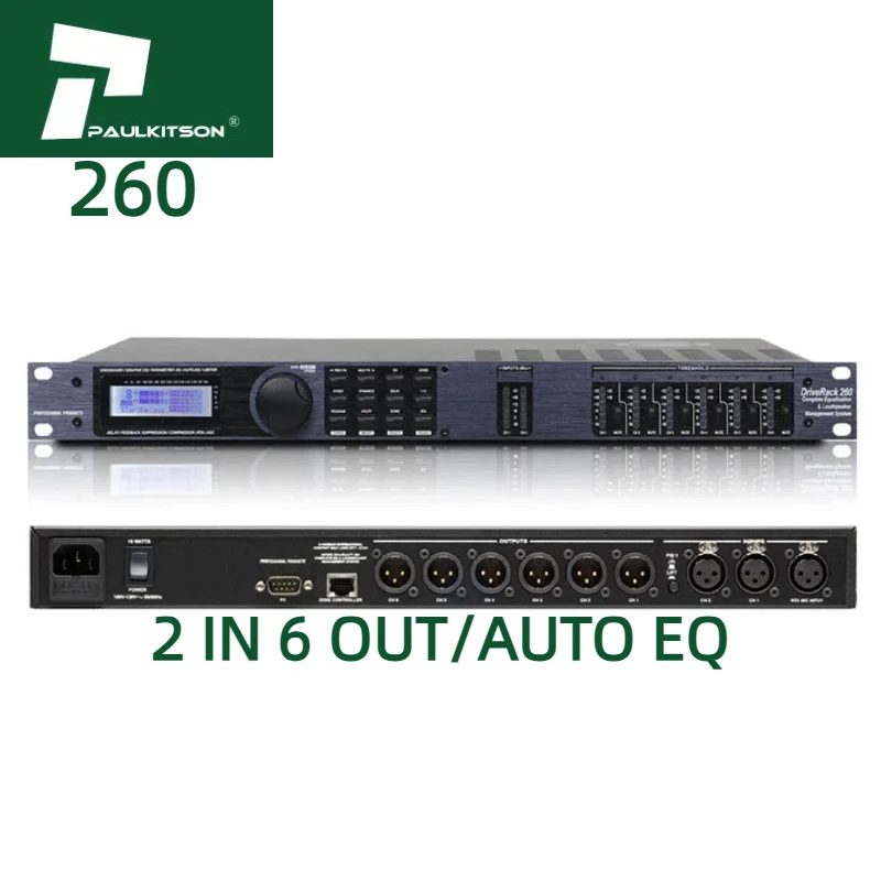 Procesador Paulkitson 260 Drive Rack, Driverack 260 PA2, Procesador de Audio DSP, Procesador de Gestión de Altavoces de Audio Digital