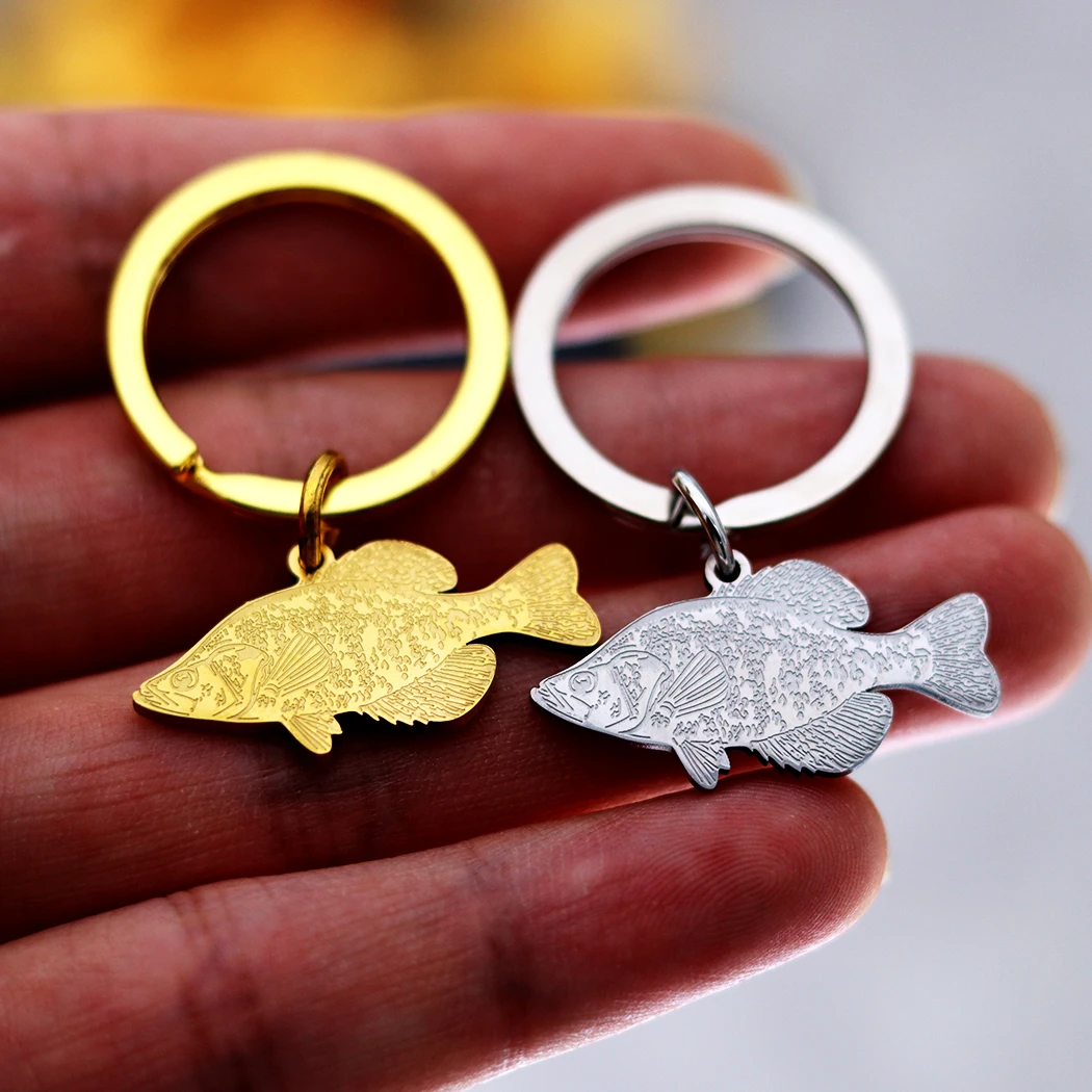 Freshwater Game Fish Stainless Steel Animal Decorated Pendant Fashion Stainless Steel Neck Jewelry Women Men Gift