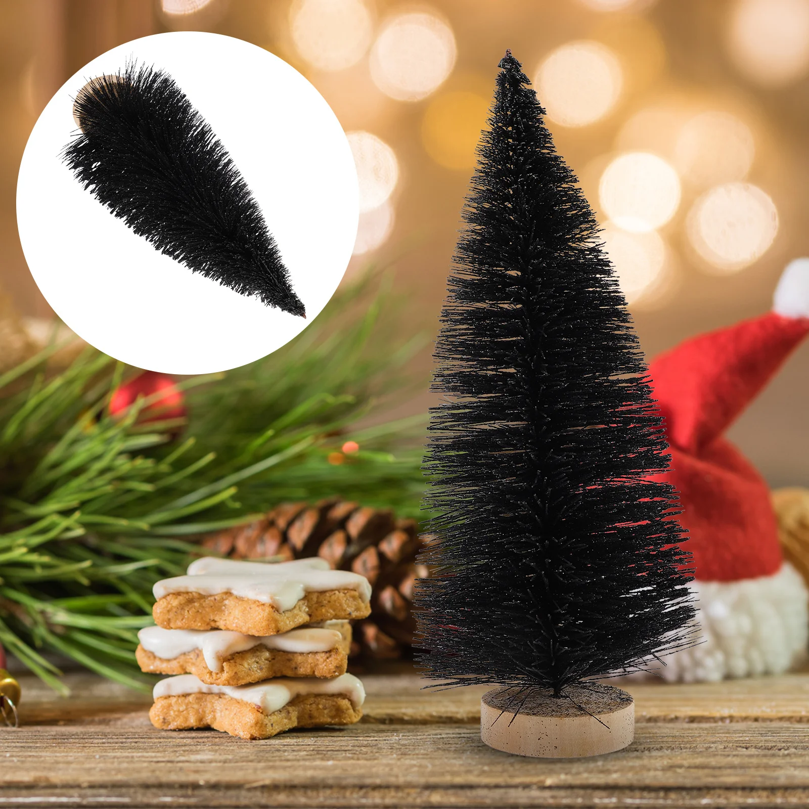 سطح المكتب شجرة عيد الميلاد زخرفة شجرة عيد الميلاد الصغيرة رائعة نسيج دقيق هدية مثالية أصدقاء العائلة زخرفة احتفالية #6