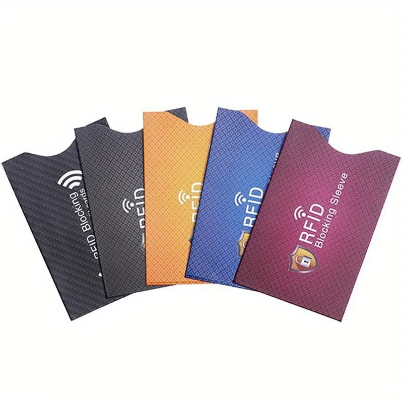 5PCS RFID Shielding Card Cover, Compatible with Credit Cards, Wallet Protection Cover Using NFC Shielding Technology