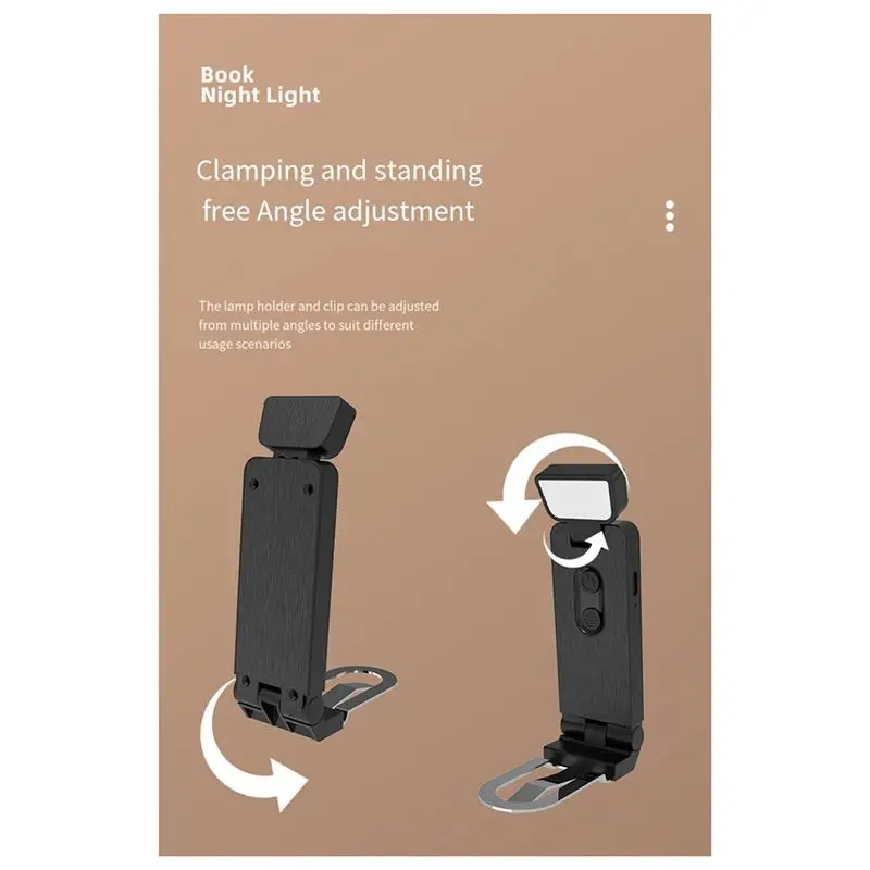 [NEWA08R】 500Mah Mini Reading Light Multifunctional Charging Student Dormitory Study Night Light Portable Clip Bookmark Light