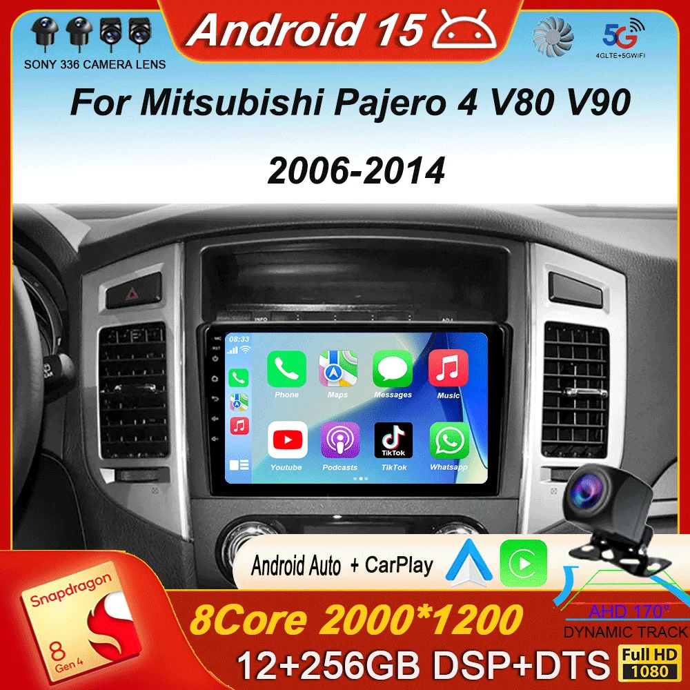 

Android 15 Carplay Car Radio For Mitsubishi Pajero 4 V80 V90 2006 - 2014 Multimedia Video Navigation Player GPS Stereo Head Unit