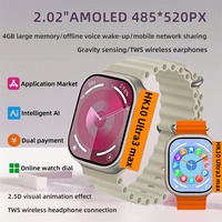 2025 HK10 ULTRA 3 MAX Men's and Women's Smart Watch 49mm HD AMOLED 4G ROM Bluetooth Call Network Chat Robot Clock NFC Compass