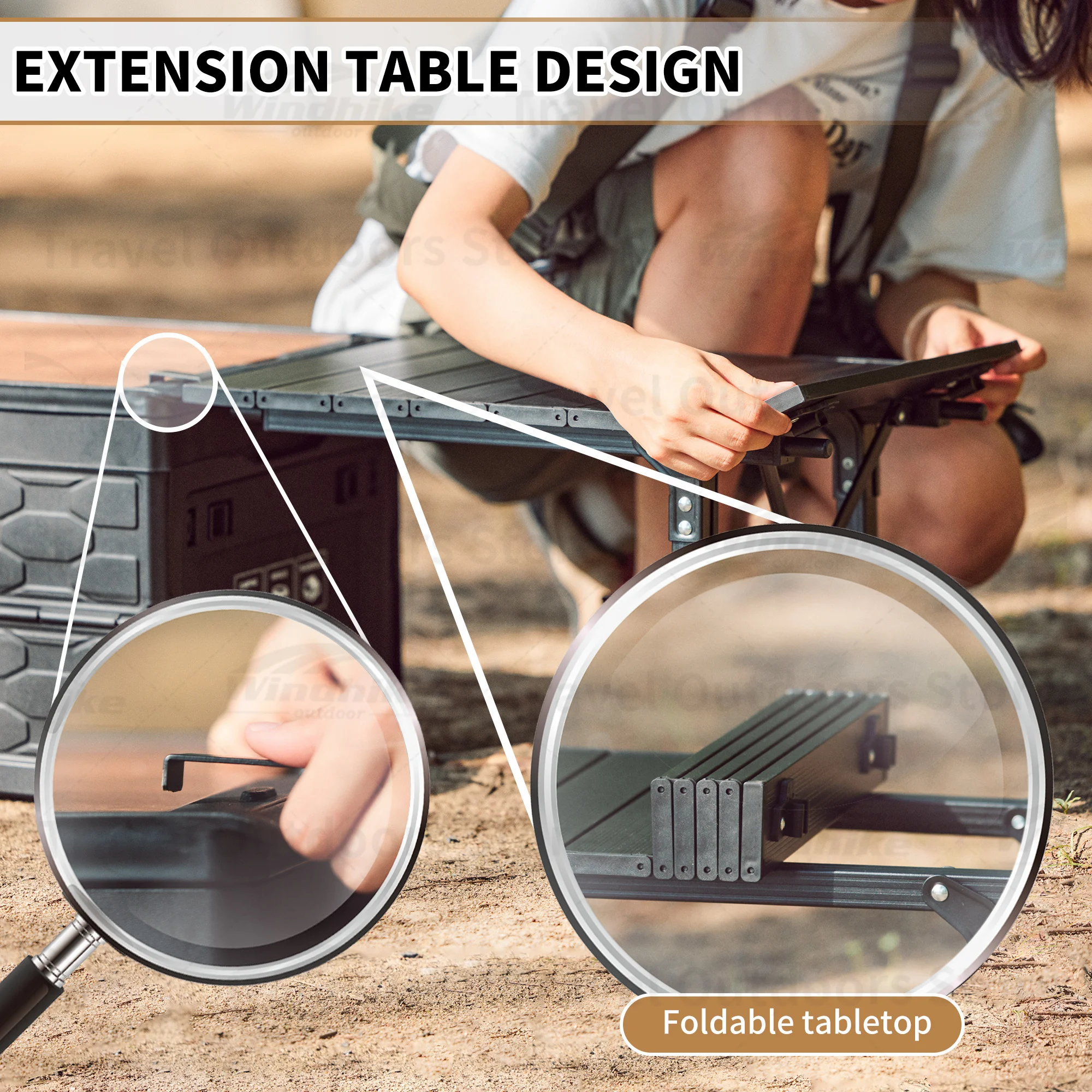 

Naturehike Foldable Storage Table Multifunctional Camping Equipment Portable Outdoor Travel Folding Table With 50L Storage Box