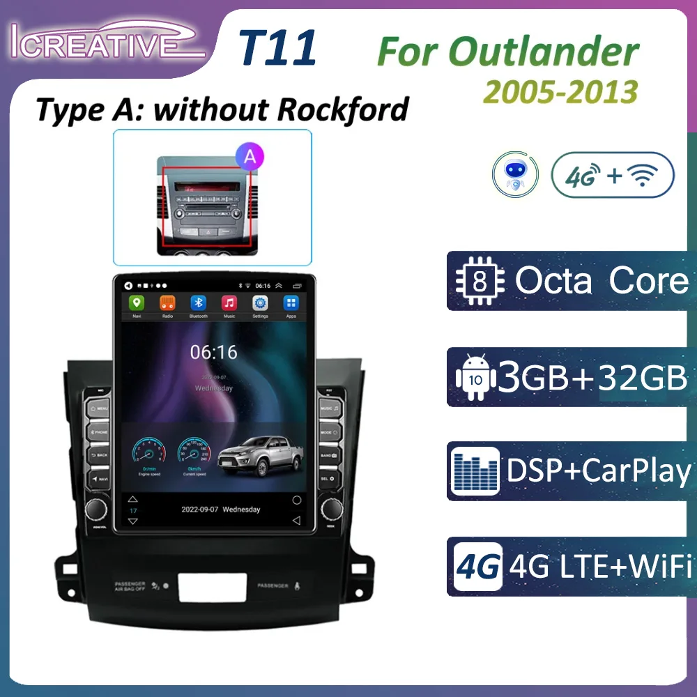 CarPlay For Mitsubishi Outlander Xl 2 For Citroen C-Crosser For