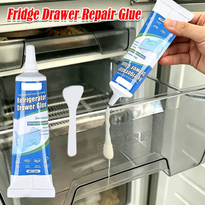 Refrigerator Repair Glue Cold Resistant Waterproof Adhesive for Fridge Drawer Door Seal Quick Drying for Plastic Glass 25~125ML
