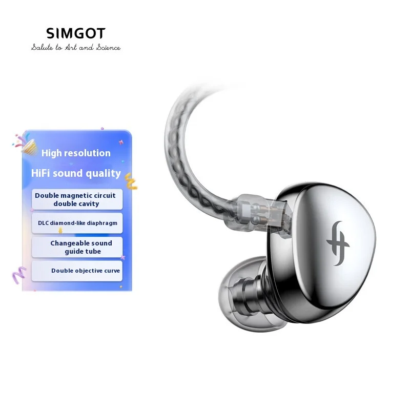 Simgot Ea500 Wired Earphone Hifi In Ear Earphones High Resolution Sound Quality Gaming Earbuds Custom For Pc Gamer Accessories