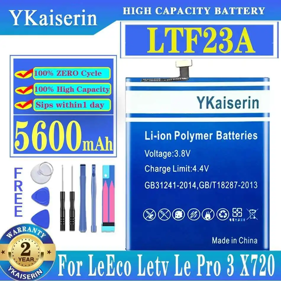 

Аккумулятор для мобильного телефона LTF23A 6500 мАч для Leeco Letv LE Pro 3 Pro3 X720 X721 X722 X725 X726 X727 X728 LEX720 LEX727 LEX728