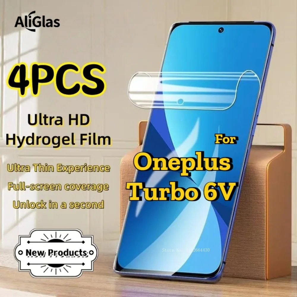 

4 шт., 4K HD гидрогелевая пленка для Oneplus Turbo 6V, глянцевая защитная пленка для экрана, подходит для Oneplus Turbo 6V, ультратонкая пленка с защитой от царапин