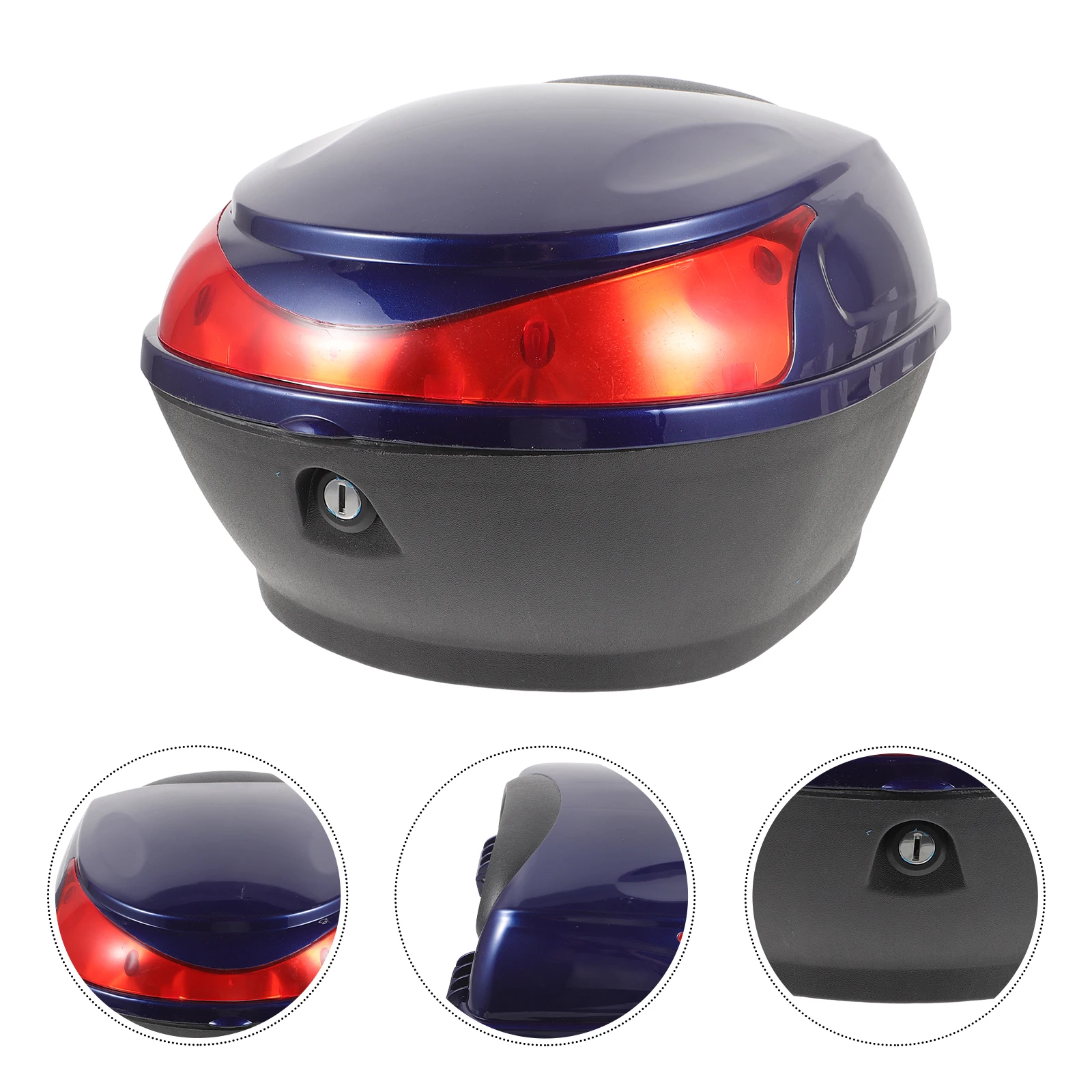 

Electric Scooter Trunk Large Capacity Motorcycle Storage Case Blue Color Plastic Lock Carrier Suitcase Waterproof