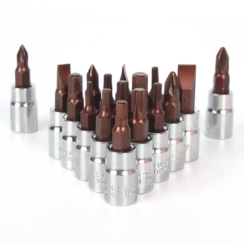 1/4 Inch Drive Hex Bit Sockets Set Metric Screwdriver Bit Sockets Hand Tools Socket Joint Hexagonal H3 H4 H5 H6 H7 H8