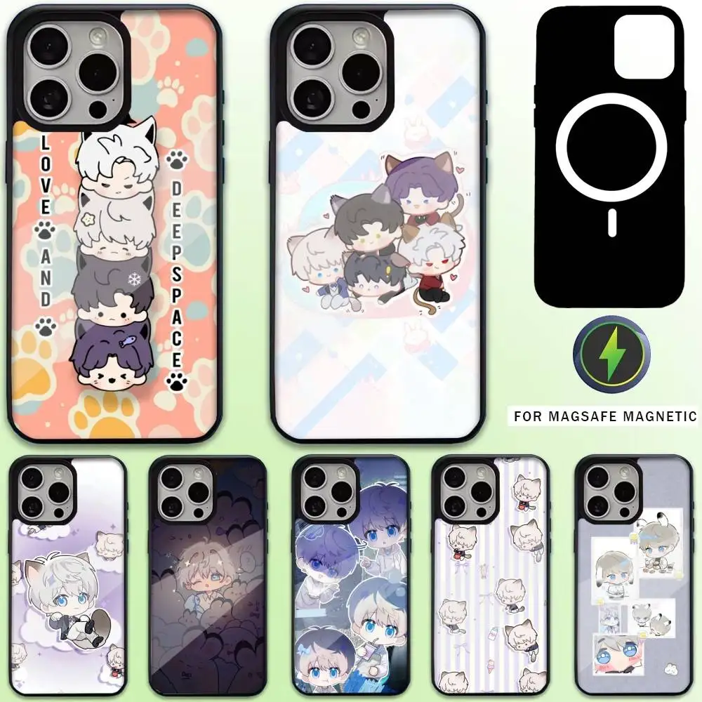

Game Cute Love And Deepspace Phone Case For iPhone17,16,15,14,13,12,11 Plus,Pro Max Magnetic For Magsafe Wireless Charging