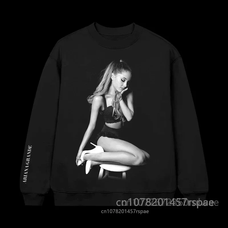 Ariana Grande Positions Sweatshirt Women Printed O-neck Gothic Streetwear Harajuku 2024 New Clothes Long Sleeve Hoodies Coat