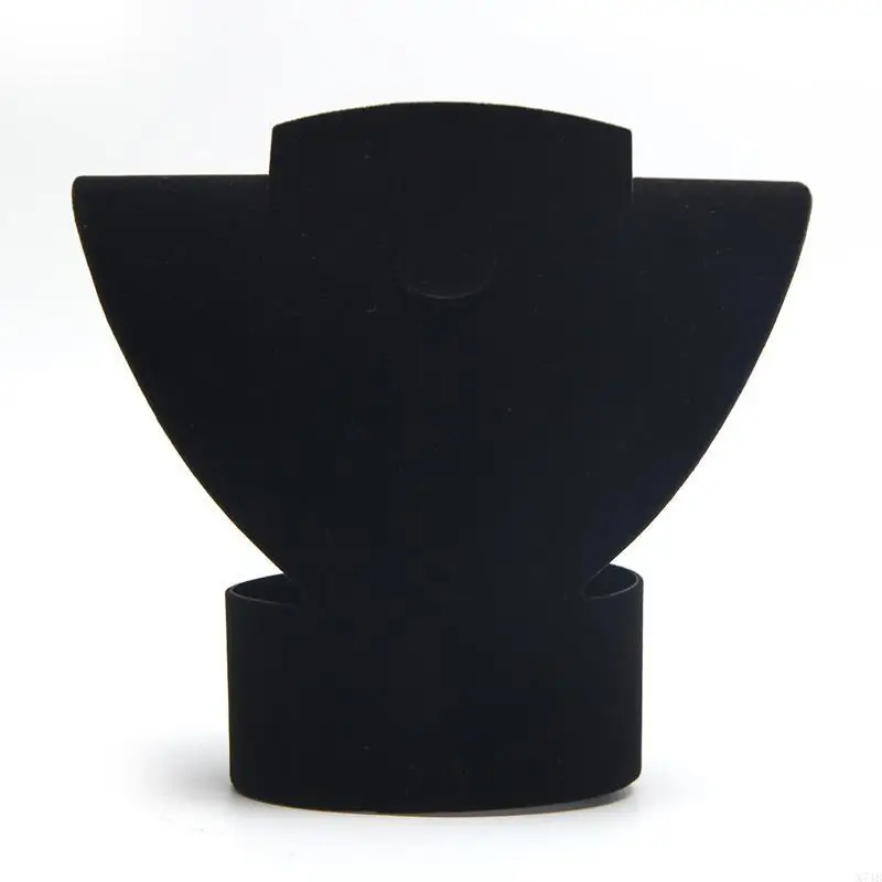 Mini pendiente terciopelo blanco y negro, soporte para exhibición joyería, colgante cadena y collar