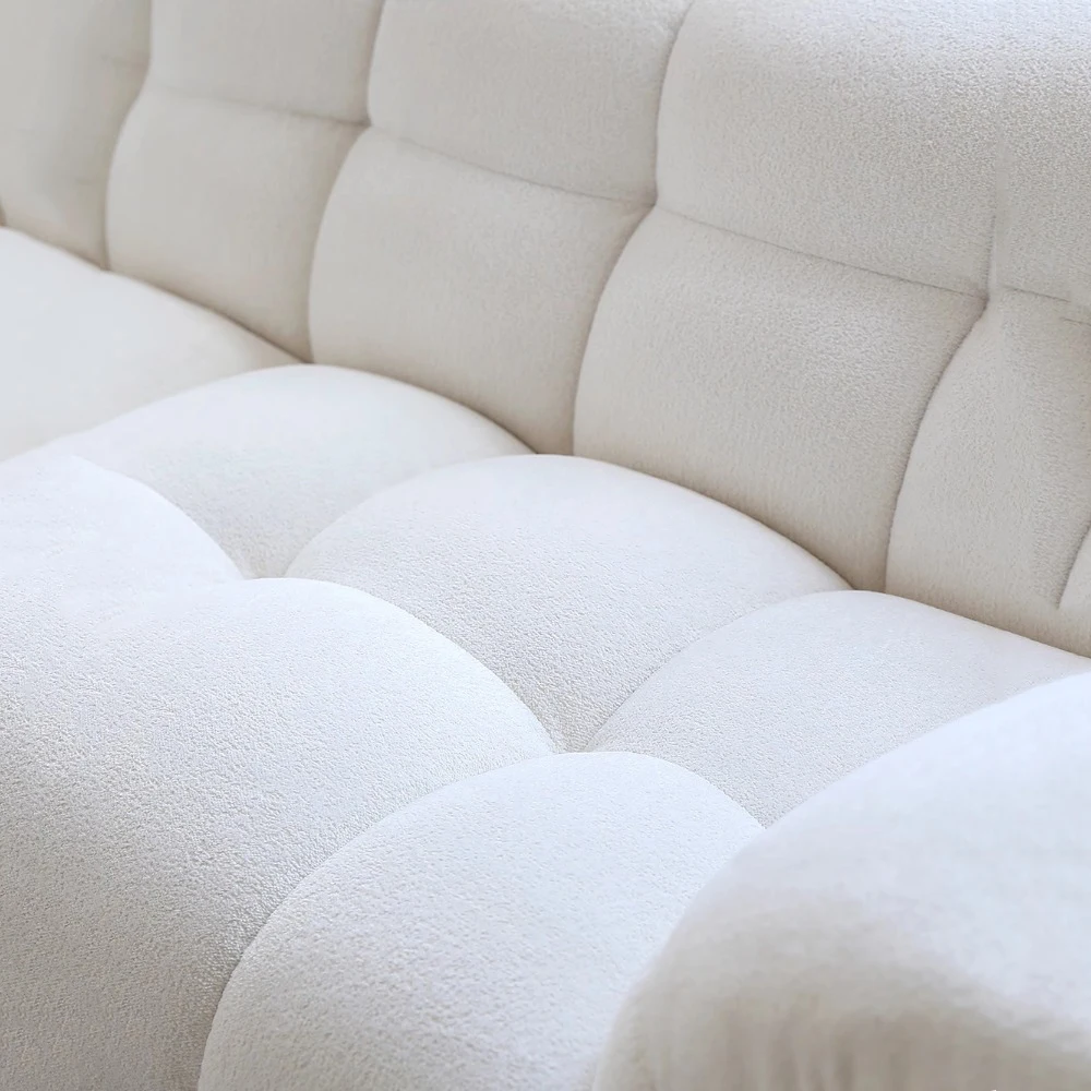 Wg-Luxurious Nordic Sectional Sofa Reclining Design Cozy Living Room Furniture Fabric Corner Lounge Puff Divano Letto Decor-