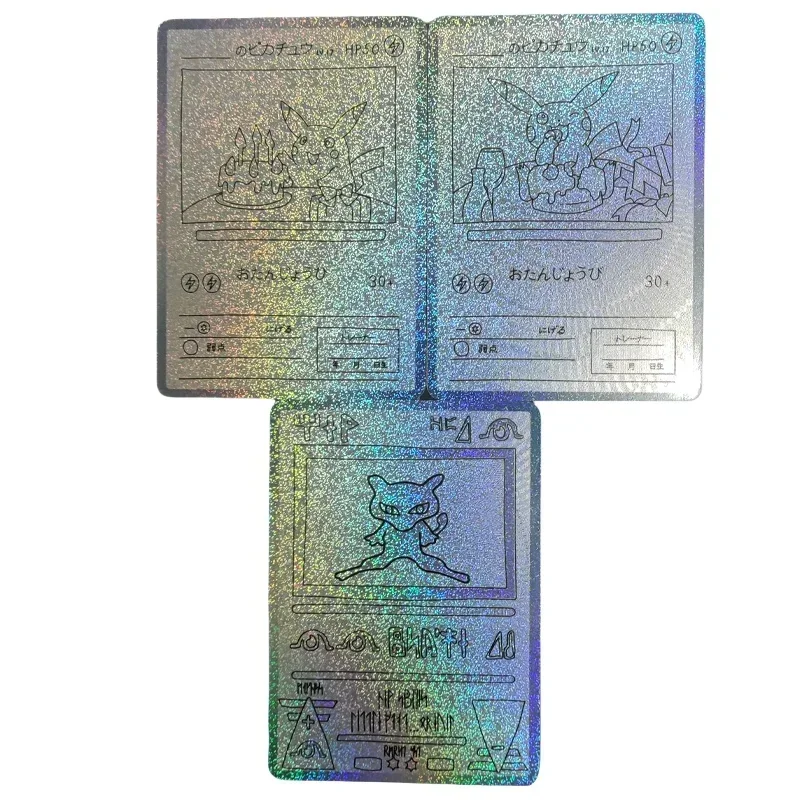 Pokemon Flash Card Mew Historical Style Birthday Anniversary Diy Refractive Series Anime Peripheral Game Collection Card Gifts