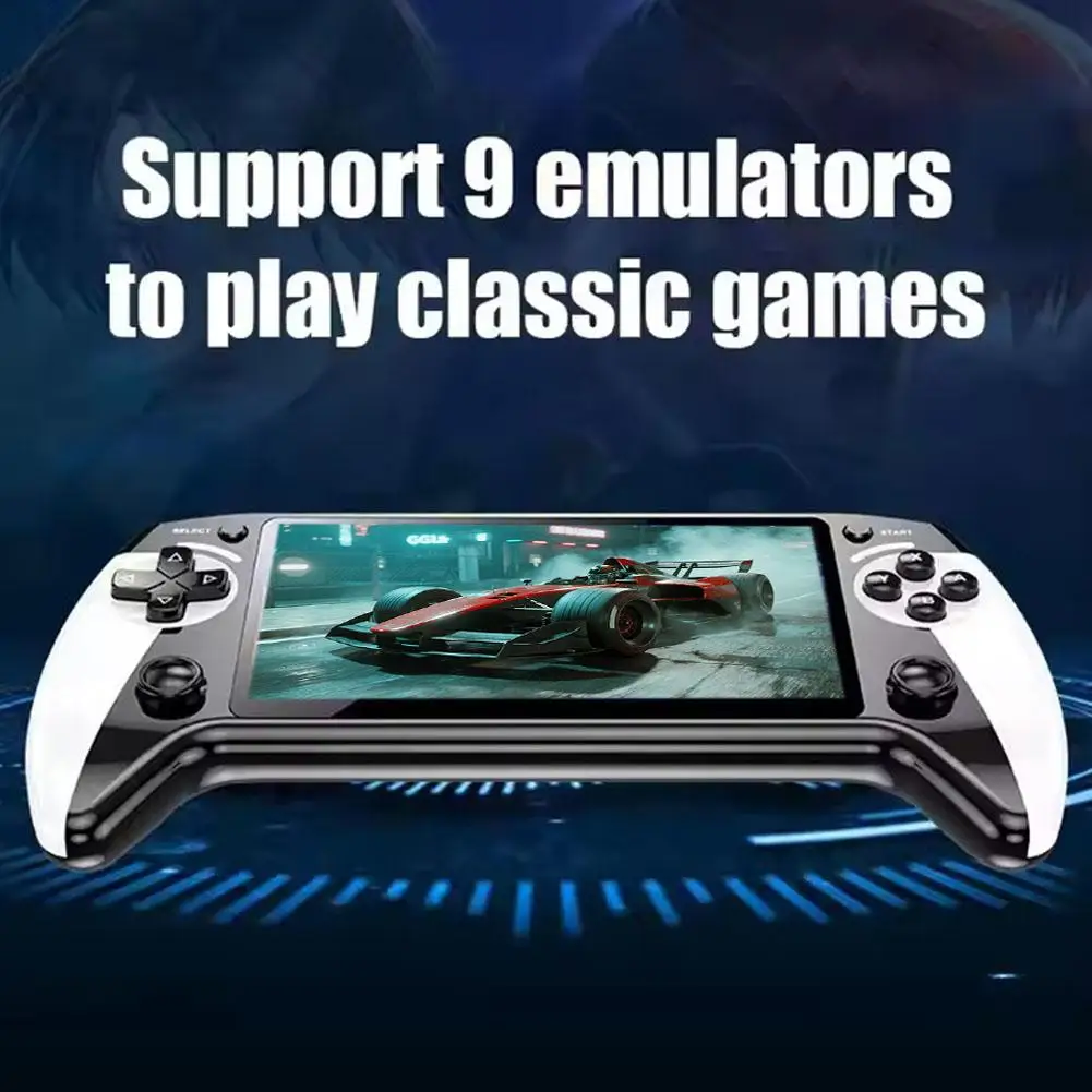ل X9 وحدة تحكم بجهاز لعب محمول شاشة 5.5 بوصة 10 لعبة لعبة محاكيات الذاكرة الكلاسيكية ممر تحكم المحمولة كبيرة هان H7G3