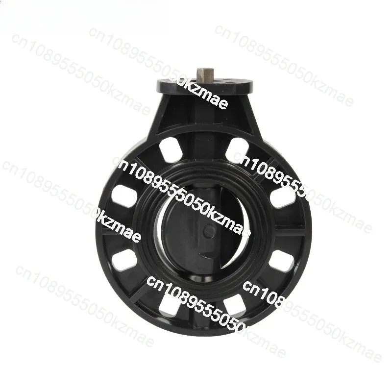 Square Lever Butterfly Valve - Headless Plastic High Platform Disc Valve for Water/Chemical Pipes, 1/2'' to 8'' Inch Size Range