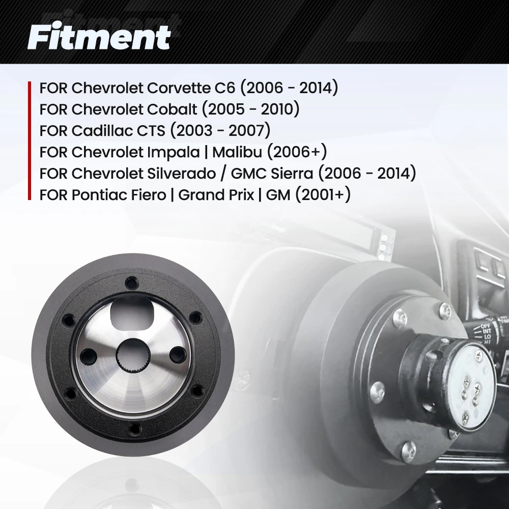 بارتو عجلة القيادة 6 بولت 177H مهايئ توزيع قصير متوافق مع 2006-2014 شيفروليه سيلفرادو جي إم سي سييرا كاديلاك QR067 #2