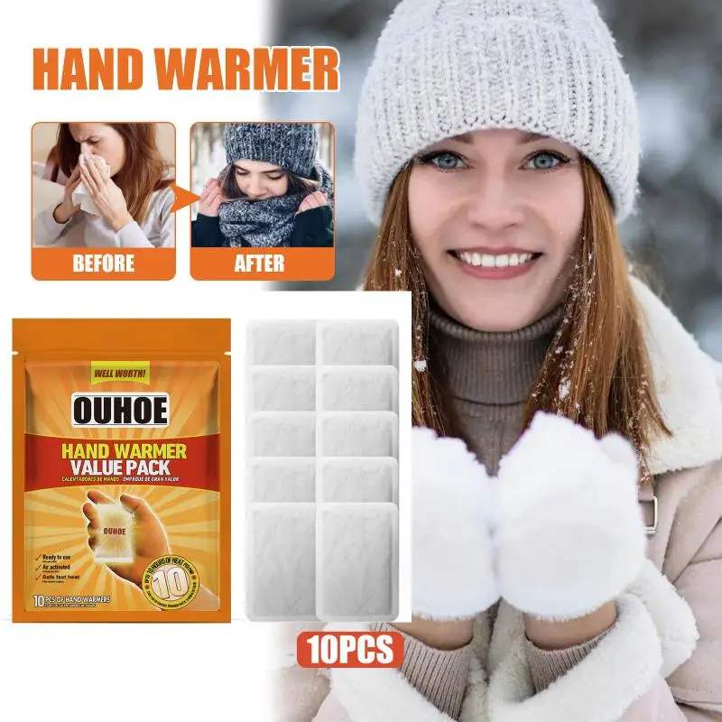 Self Heating Adhesive Hand Warmer Disposable Long Lasting Patch for Outdoor Winter Foot Abdomen Body Cold Proof Natural Heat