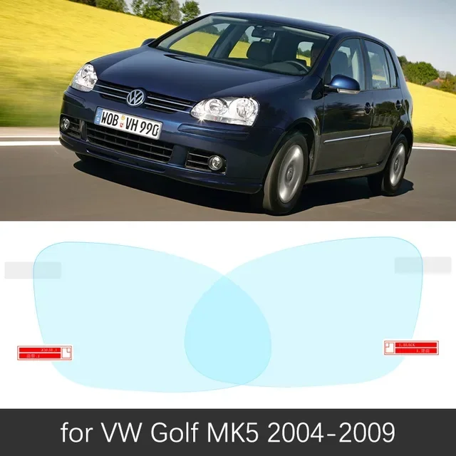 غطاء كامل لمكافحة الضباب فيلم مرآة الرؤية الخلفية ل Volkswagen VW Golf 5 MK5 2004 ~ 2009 غير نافذ للمطر مكافحة الضباب أفلام نظيفة الملحقات