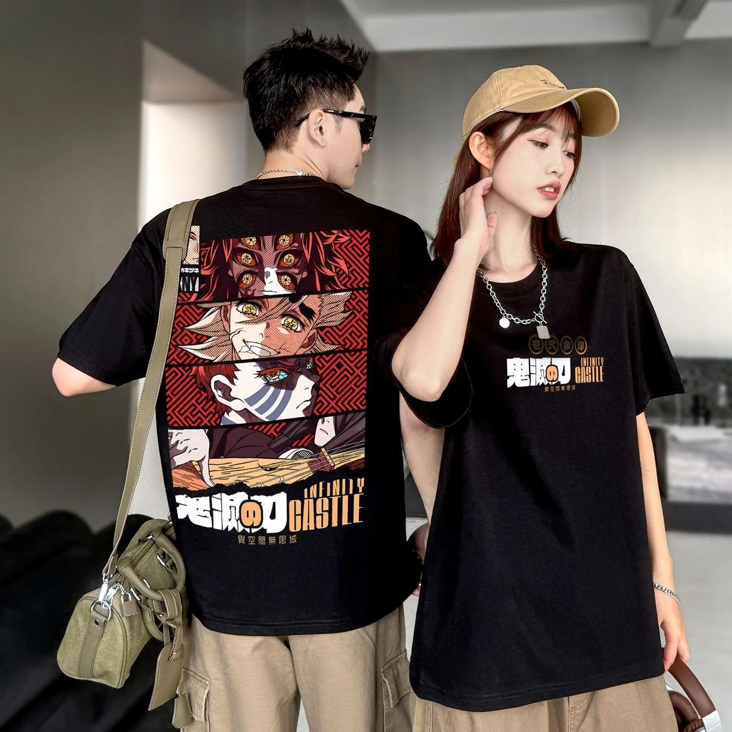 Ghost Annihilator Blade T-shirt with Black Death Mou, Black Death Mou Short Sleeved Men's and Women's Top