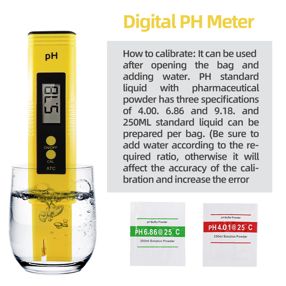 Miernik PH 0,01 Wysoka precyzja do testera jakości wody z zakresem pomiarowym 0-14 Odpowiedni basen akwariowy