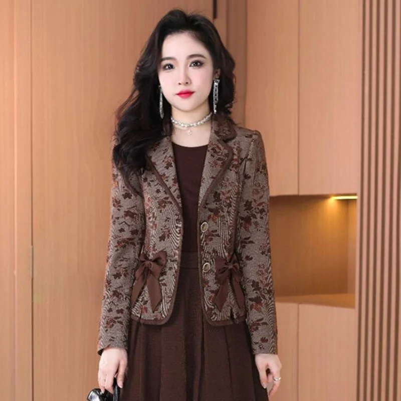 Xiaoxiangfeng Leisure Suit Dress Women's Spring Autumn 2023 New High-quality Temperament Ladies High-end Suit Two-piece Dress