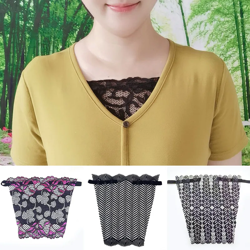 1PC Modesty Panel Lace Camisole Quick Easy Clip-on Bra Wrapped Chest Thin Breathable Fragment Overlay