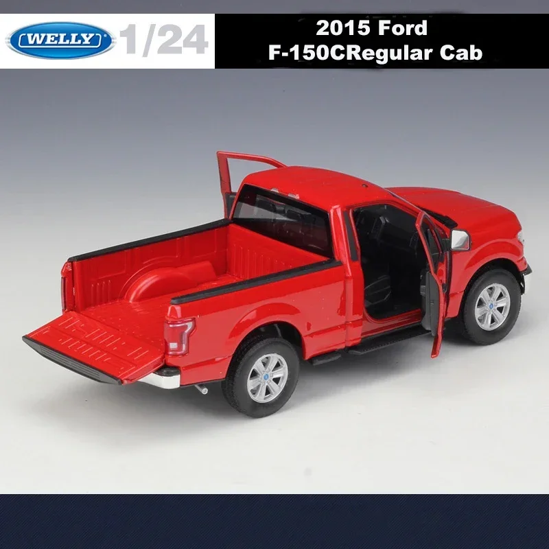 WELLY-Ford 2015 F-150 Cabine Regular Simulação Modelo de Carro de Liga, Brinquedo Infantil Ideal, Presente Colecionável, 1:24