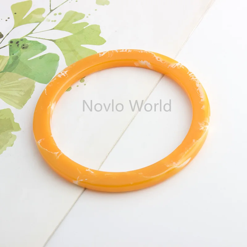 2-10-20 Pcs Resin Round Bag Handle for Handcrafted Handbag Purse Frame DIY Bags Accessories New Amber Bag Handles Wholesale