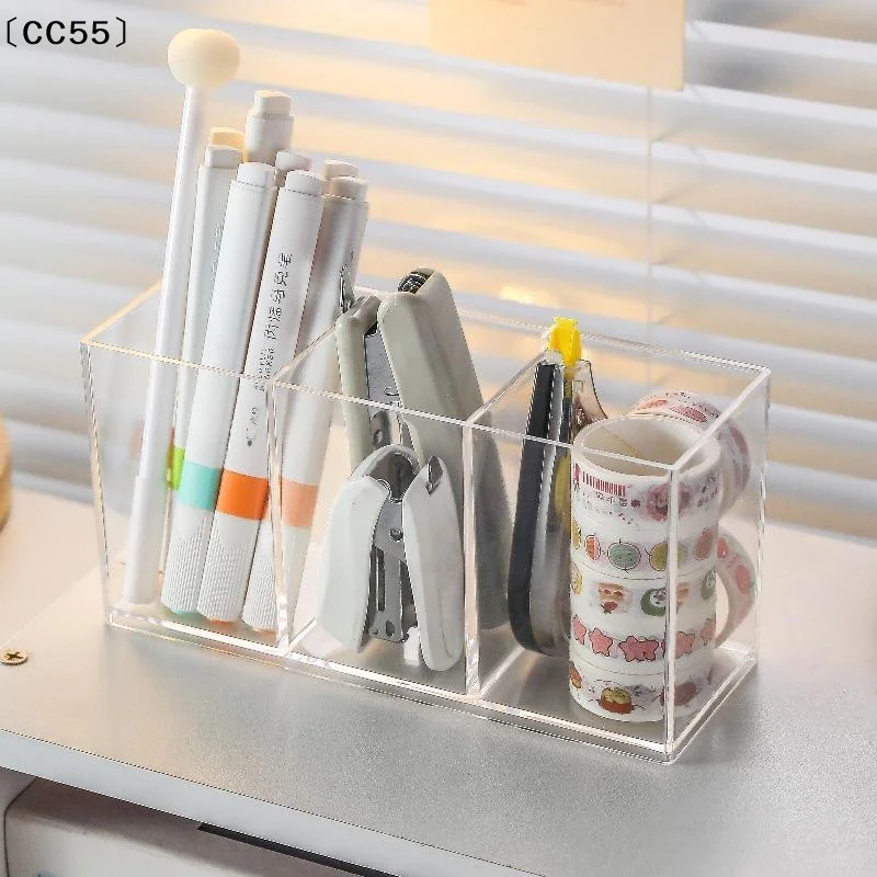 Makeup Brush Storage Box Makeup Brush Holder Organizer Clear Cosmetic Brushes Container Storage 1/2/3 Slots For Vanity〔CC55〕