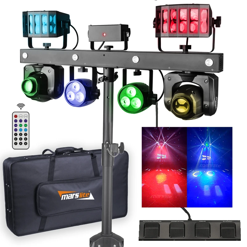 Portable Dj Set Party Disco Luces Led Dj Equipment Gig Led Bar Pro Move Luces Discoteca Stage Dj Lighting System with Stand