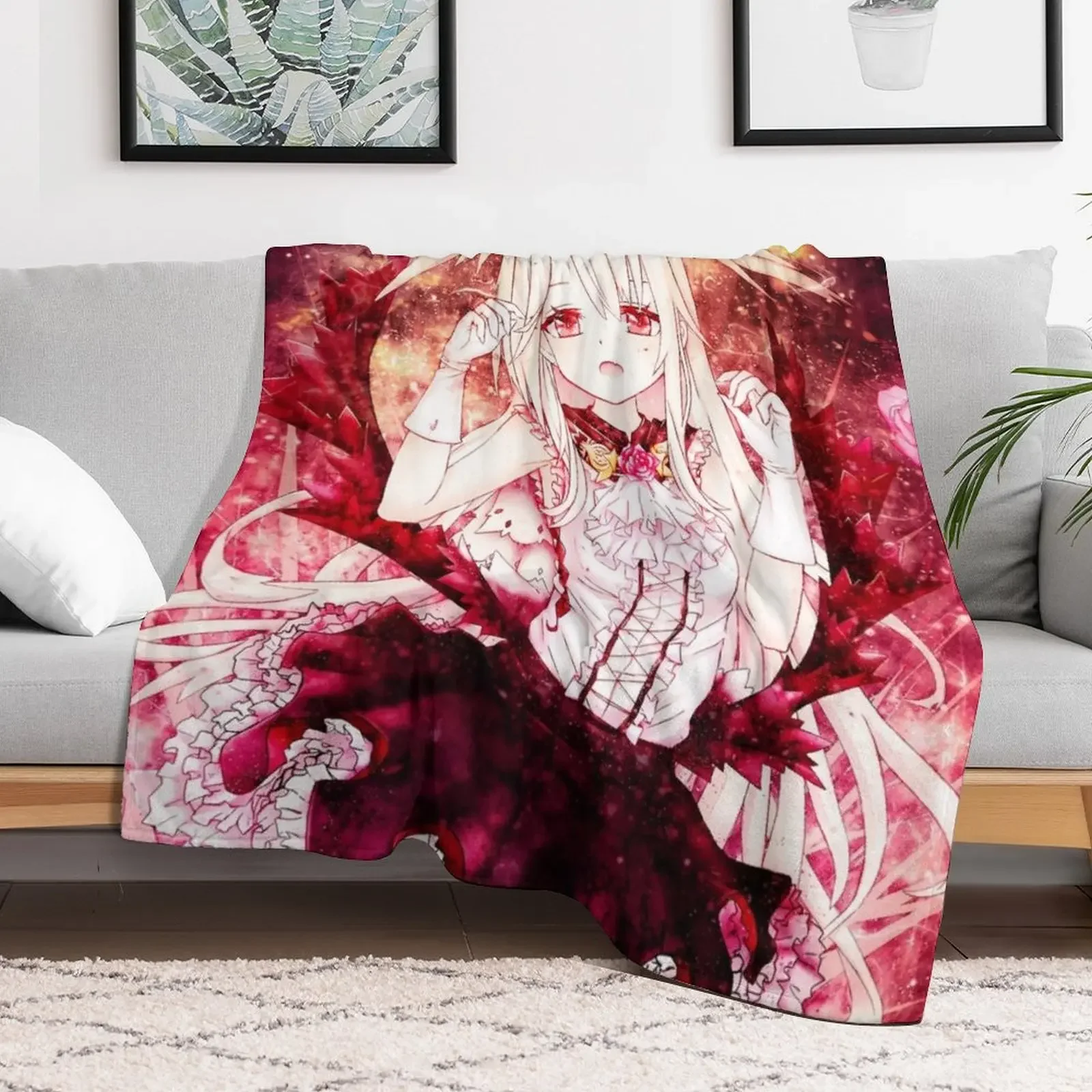 Illyasviel von Einzbern Fate Stay Night Throw Blanket For Decorative Sofa Nap heavy to sleep Blankets