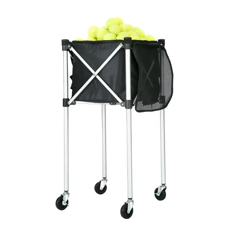 

2019 Hot sale folding basket movable Tennis Ball Cart and tennis ball carrier